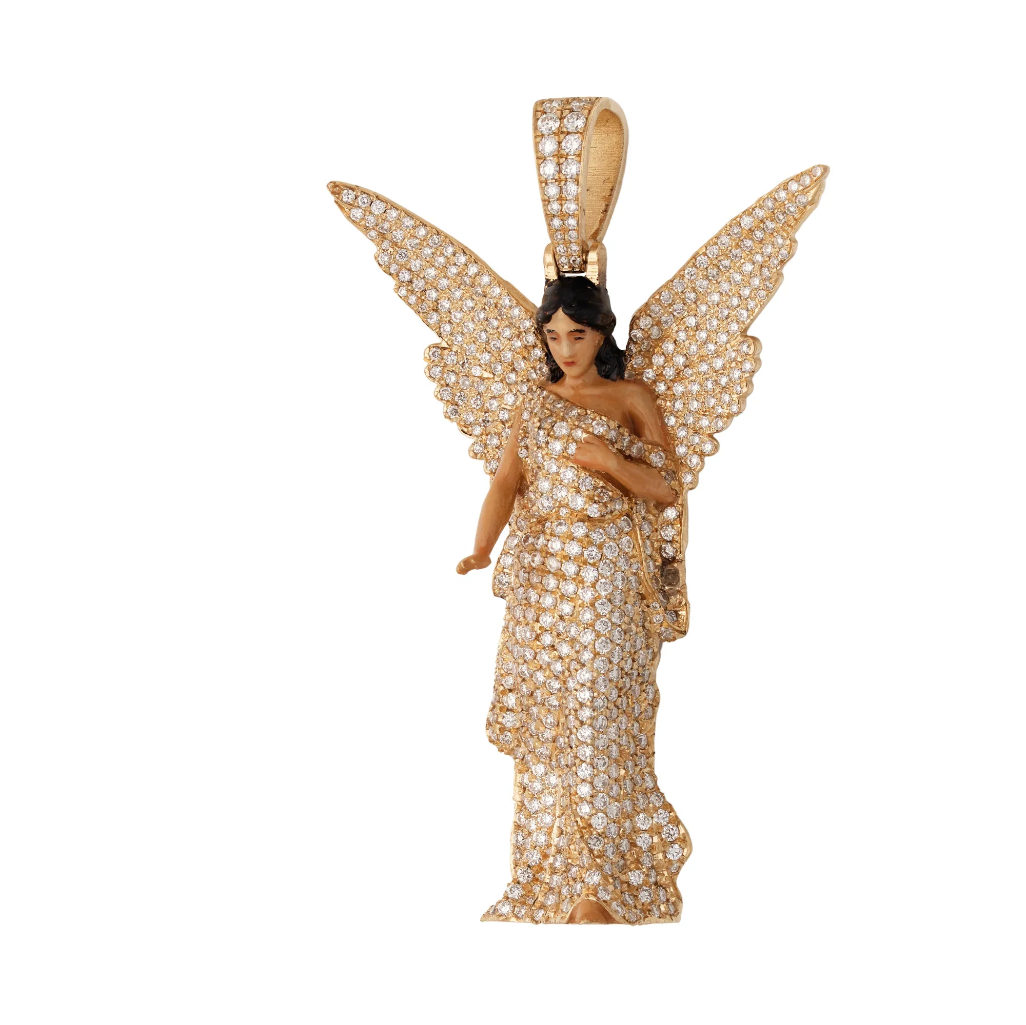 VVS Moissanite Diamond Pendant  The Big Chief Virgin Mary Angel Anaita Mother Mary Queen All God Nefertiti Hip Hop Luxury