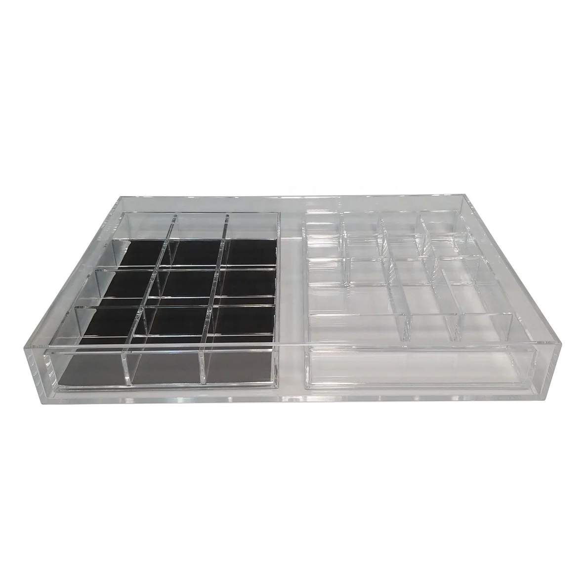 Rectangular Clear Acrylic Waterproof Divider Tray