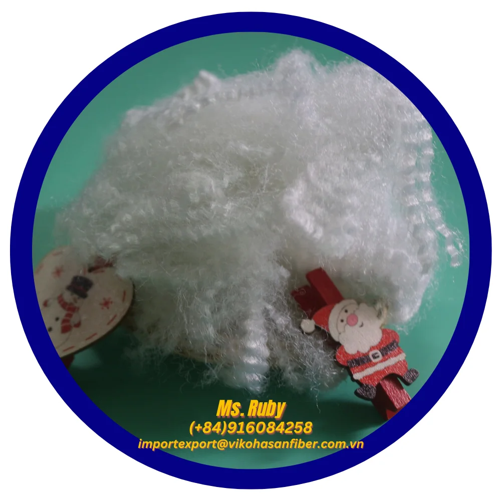 Wholesale 4D HD White Non-Siliconized Polyester Fibre Vikohasan PSF Dry Non-Siliconized Staple Virgin Fibre Toys Pillows