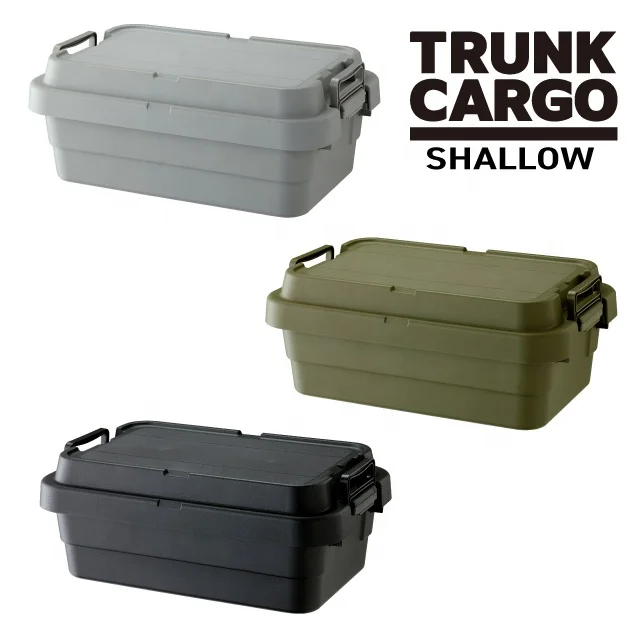 Easy to use and New divider stacking storage box shallow for outdoor , with lock handles