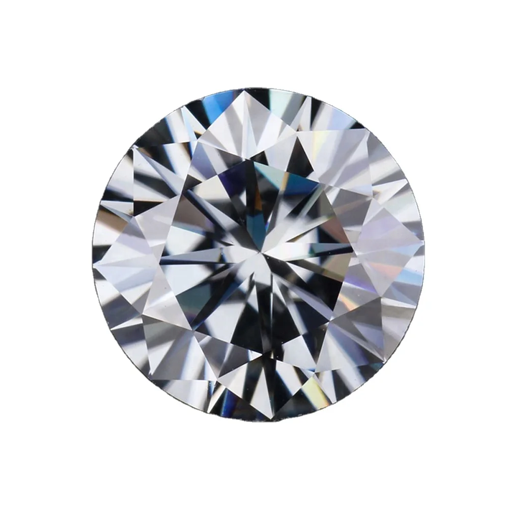 Factory Price  Excellent Cutting Round Shape Natural Moissanite Diamond with Grey VVS1 Clarity 1ct loose Moissanite Diamond