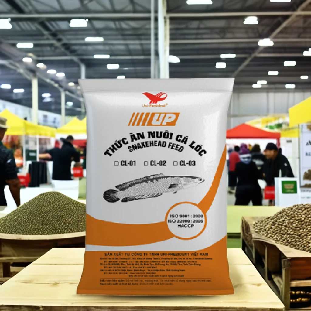 Snakehead Pellet Feed Growth Booster Exported from Vietnam with Premium Fish Meal Ingredient 40-42% Protein 25kg/bag Fish Food