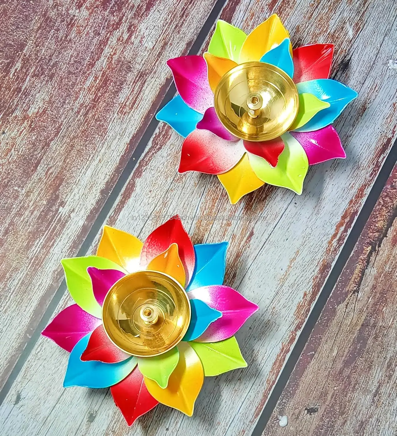 Indian Brass Lotus Diya Akhand Oil Lamp Deepak Diwali Corporate Gift Wedding Return Gift Diyas Home & Temple Decor Pooja Favor