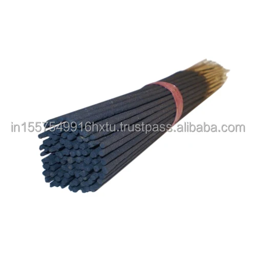 Top most selling Flat pouch packing 9 Inch black incense sticks made from charcoal and with natural perfume and fragrance
