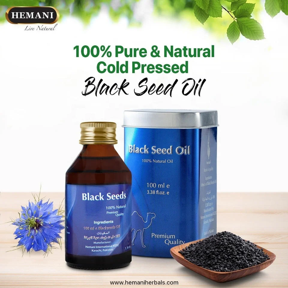 100% Pure & Organic Cold Pressed Hemani BLACK SEED/CUMIN OIL, Edible/Cosmetic/Therapeutic, Size 30ml,60ml,100ml,250ml,1Ltr -Bulk
