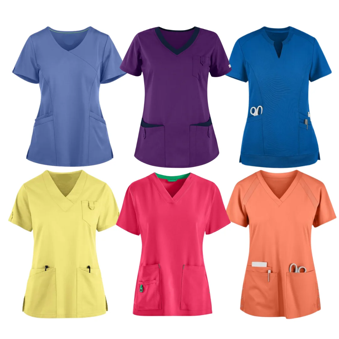 SPECIAL OFFER top shirt medical scrubs uniform nurse hospital clothes HIGH QUALITY customize design for women From SAOMAI FMF VN