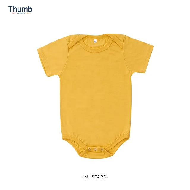 Hot Color in Fall Season Newborn Baby Onesie Bodysuit 100% Polyester for Sublimation printing from Thailand