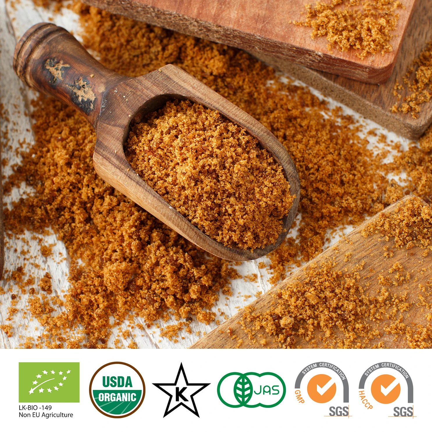 Coconut sugar organic High quality Made from Coconut flower blossom nectar organic Thailand products