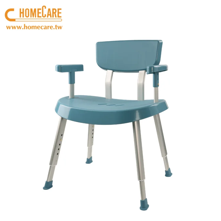 New Design Wholesale Aluminum Heavy Duty Shower Chair Tool Free Adjustable Height Multifunctional Bath Stool for Sale