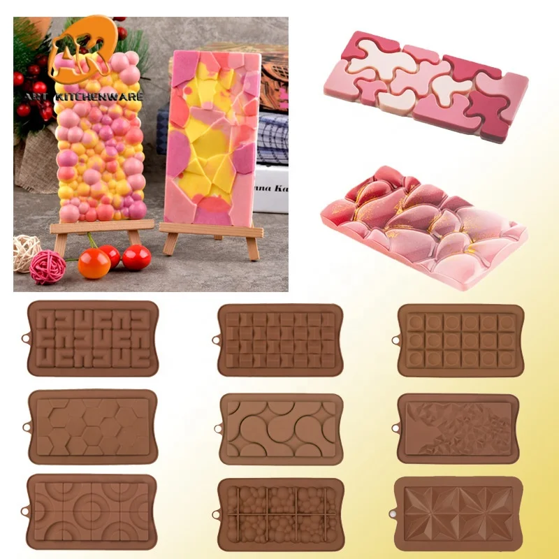 AK Love Letter Silicone Moldes de Silicona de Barra de Chocolate Moulds Silicone Chocolate Bar Tools Chocolate Silicone Mold