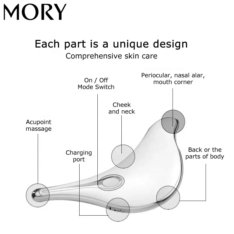Mory beauty products guasha massage tool guasha gadgets slim instrument vibrator lift facial massage device