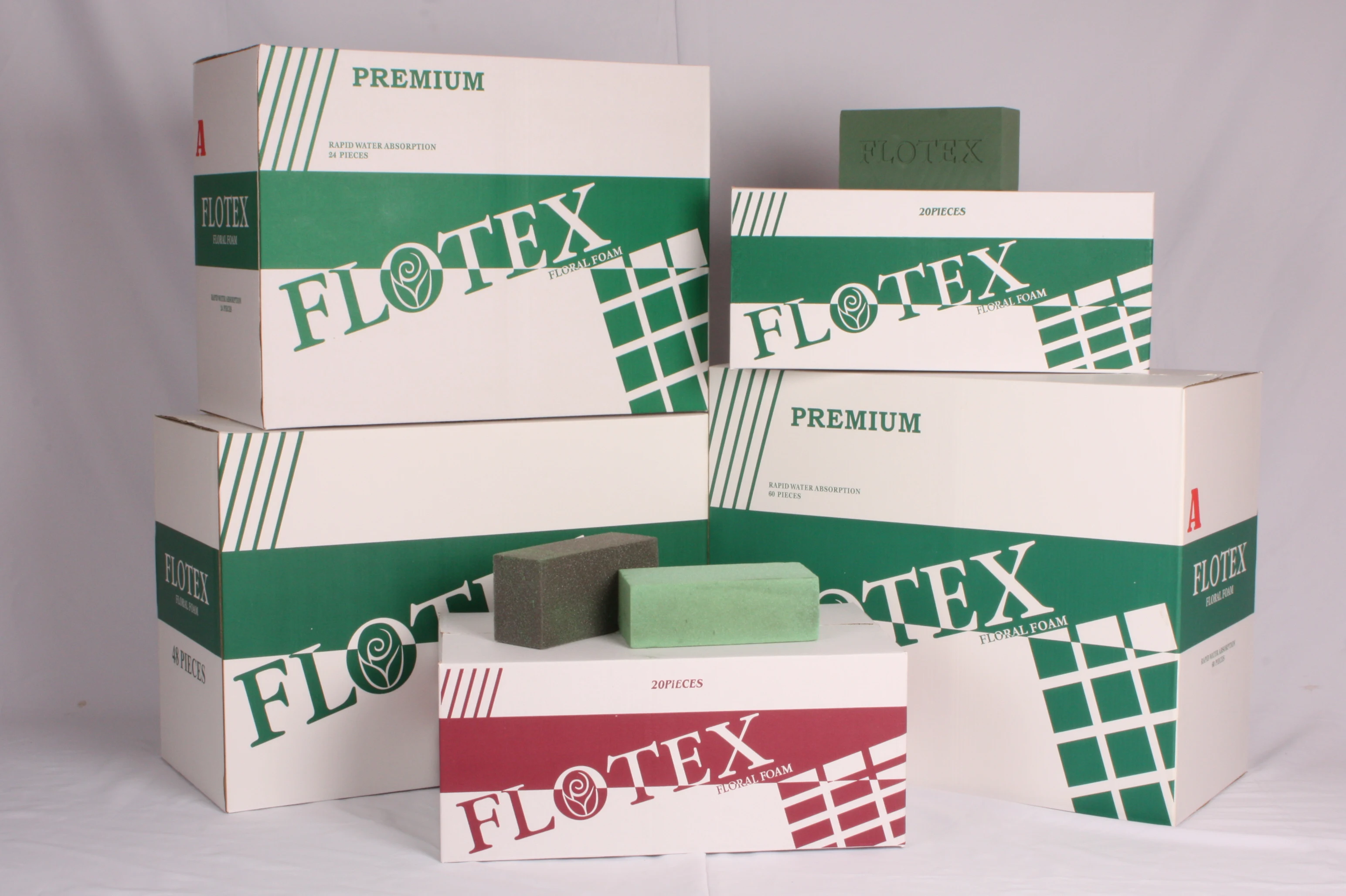 Best Price High Quality Green Small Dry Foam Floral Brick Fast Absorption Christmas Halloween Graduation Manufactured Malaysia