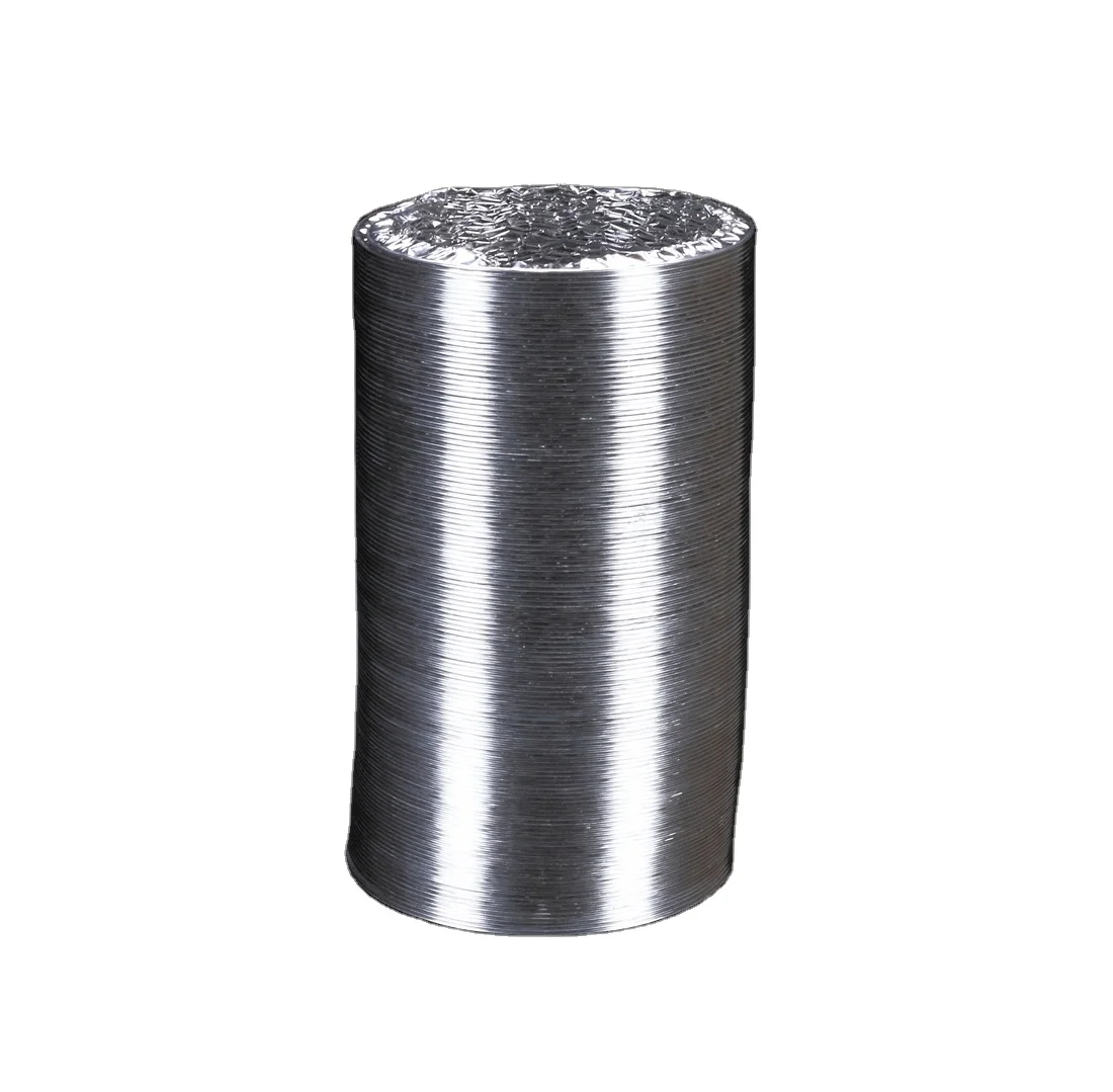 Алюминиевый гибкий воздуховод для вентиляции ОВКВ, вентиляционный шланг для сушки, вентиляционный шланг 4 дюйма x 8 футов, гибкий воздуховод для отопления и охлаждения