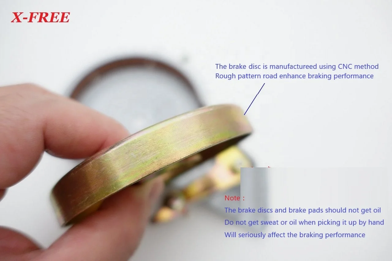 X-FREE 90mm wind/drum brake silver B55-11 parts kit Rough pattern road enhance braking performance B55-10
