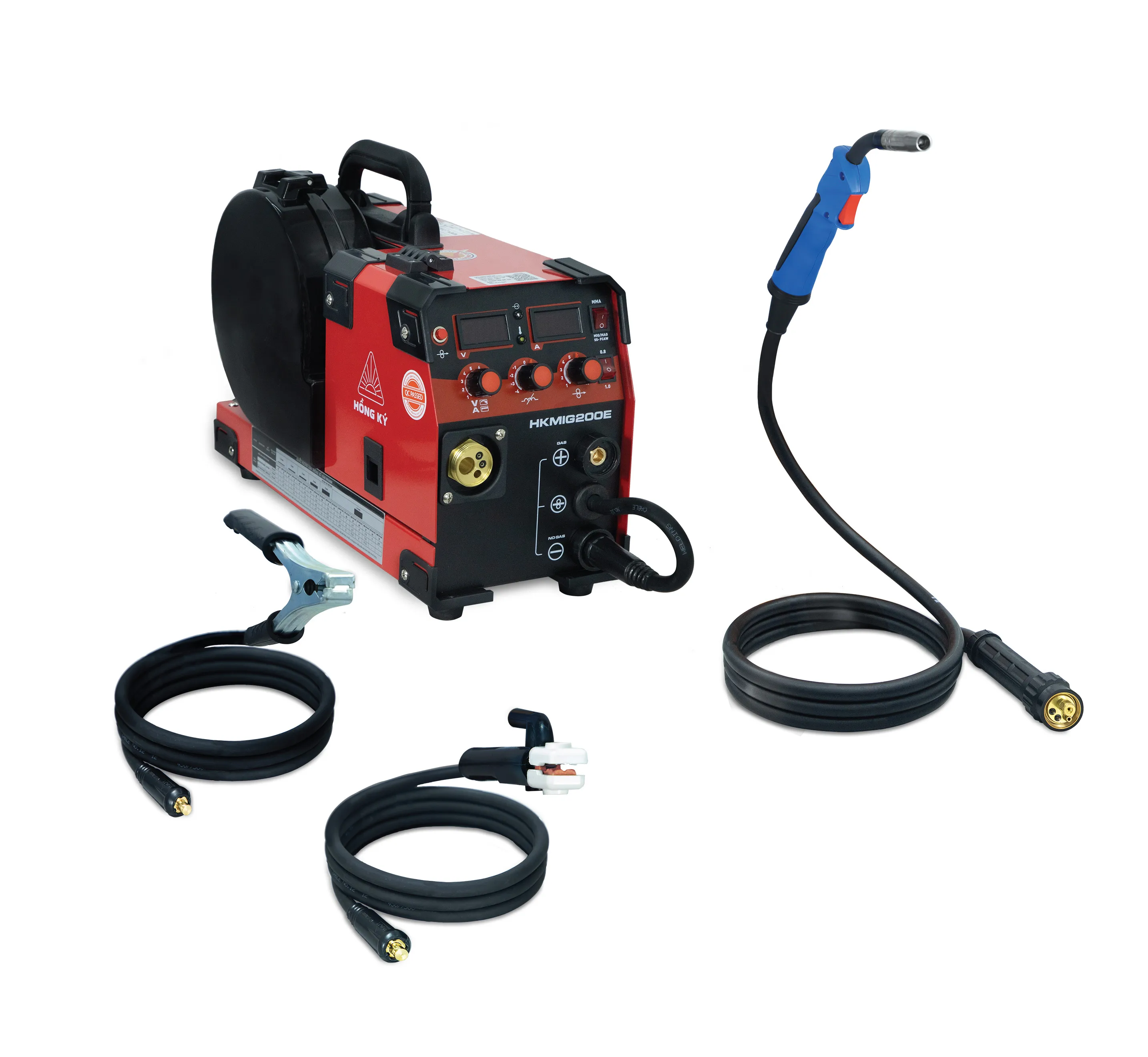 CO2 MIG/Gasless MIG/MMA Welding machine 220V HKMIG200E Made in Viet Nam MIG MMA STICK welder multi-process 200A FCAW WELD