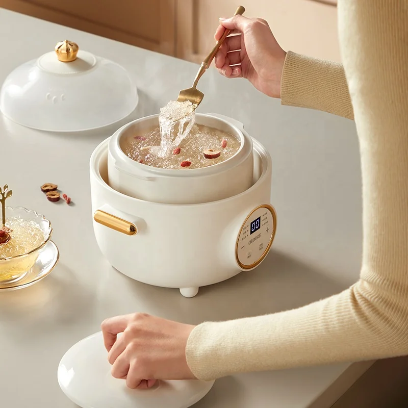 Smart Electric Ceramics Slow Cooker Water Stew Soup Porridge Health Pot Reservation Timer Baby Food Cooking Machine
