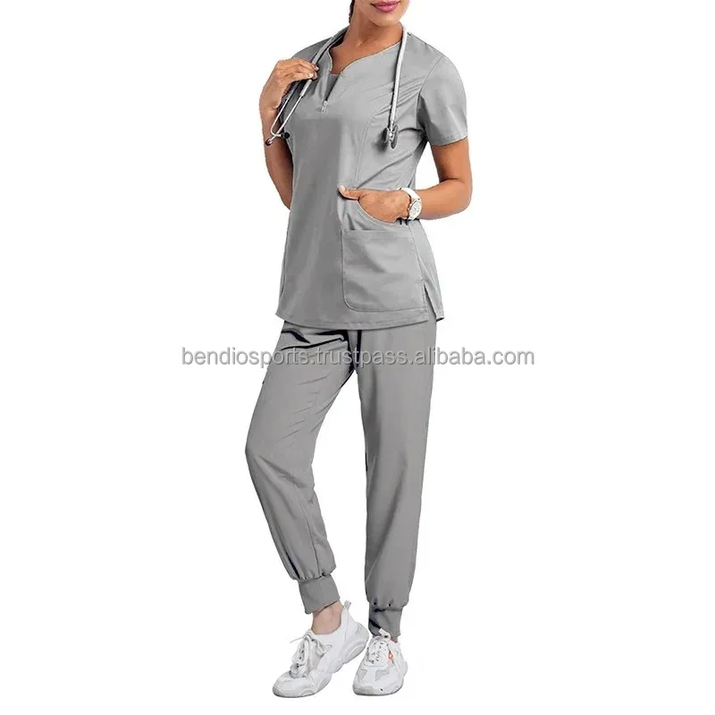 Quick-Dry Nursing Uniforms 4-way Stretch Medical Scrubs Healthcare Nurse Doctor Hospital Dental Pediatric Clothing