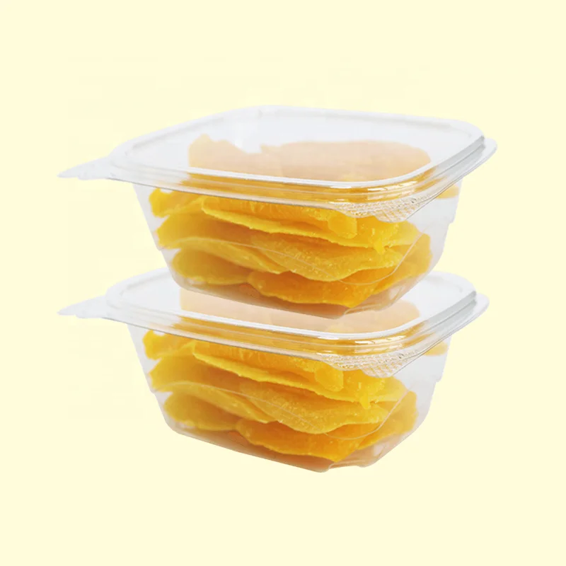 Food Grade RPET Plastic Vegetable Clamshell Packaging 16 oz