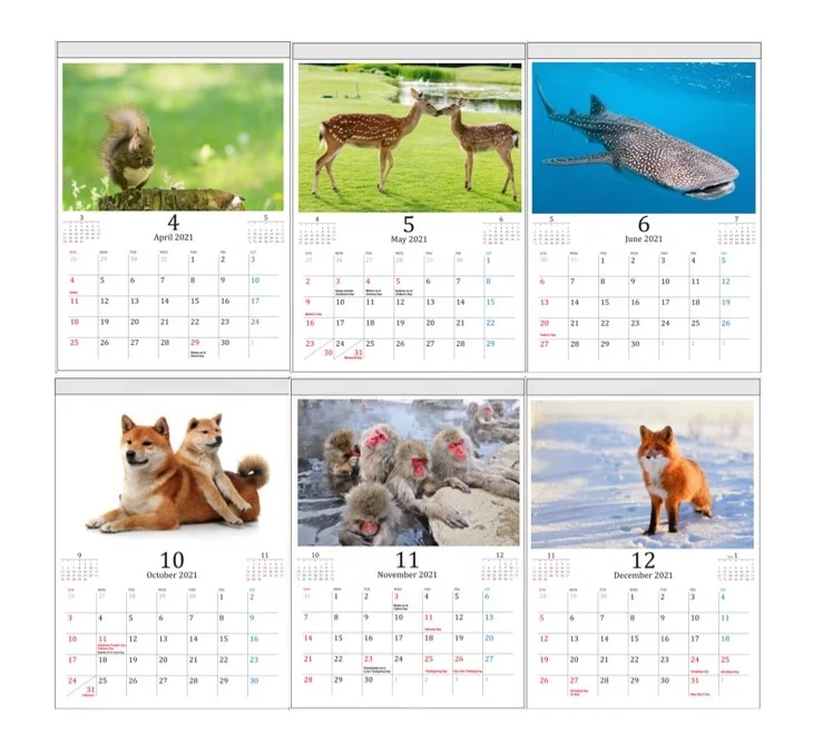 Индивидуальный новогодний календарь 2022, высокое качество, настенный календарь, настольный календарь, сделано в Японии, OEM в наличии