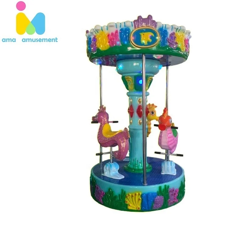 Рождественская музыкальная игровая машина carrusel управляемая парком развлечений мини Крытая карусель лошади на продажу