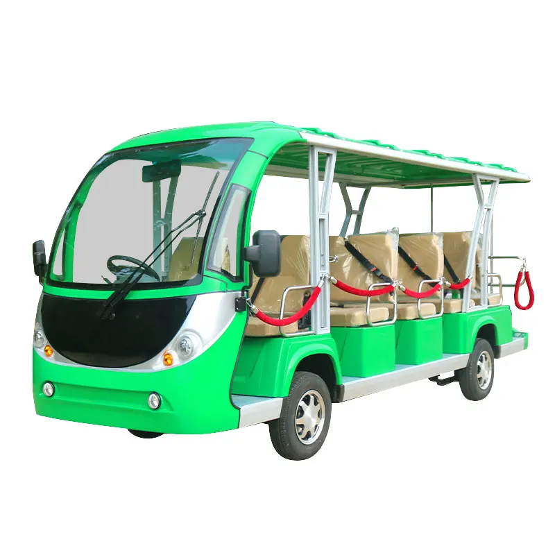 Most Popular 14-Seater Electric Sightseeing Bus Unclosed Doors Solar Automatic Transmission for Car and Bus Sightseeing Tours