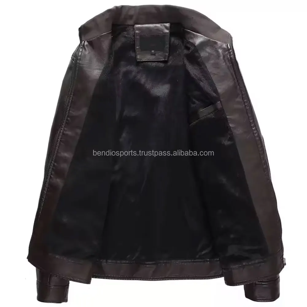 2024 New Model  High Quality Leather Jackets Fashionable Men Pu Leather Plus Size Jackets Coats made by Pakistan leather jackets