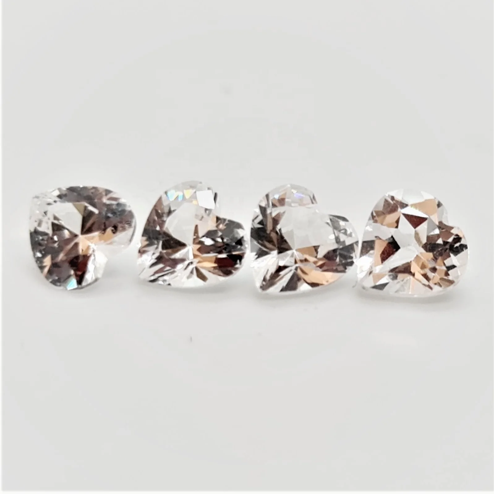 Faceted White Colored Lab Created White Corundum Gemstone Checkerboard Cut Cushion Shape Cut In Custom Orders In Wholesale Price