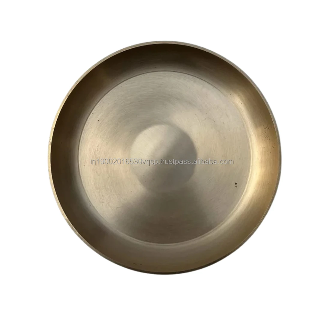 8 Inch Brass Plate Design Serving Salads and Desserts Premium Material Strong Durable Resistant To Scratches Dents Cracks.