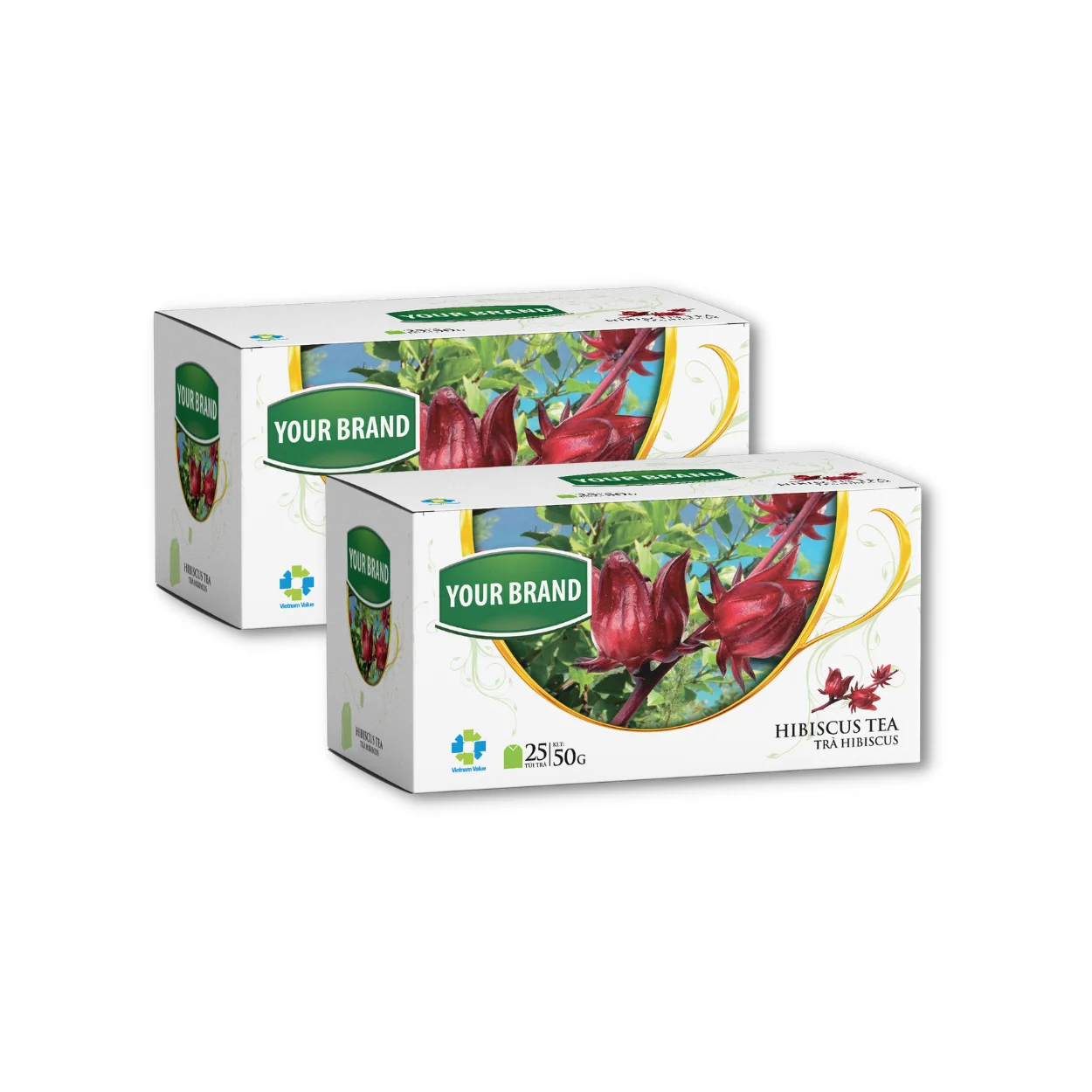 Bulk Wholesale Hibiscus Black Tea Bag Custom Design Tea Filter Bag Double Chamber Bag Tea Supplier