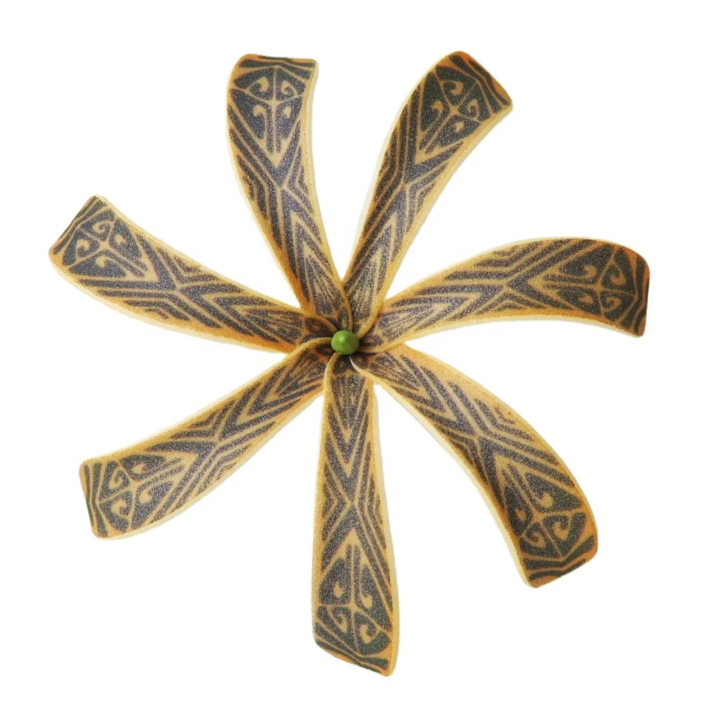 Best seller good quality Handcraft Handmade artificial tahitian foam flower with special tattoo and color pattern