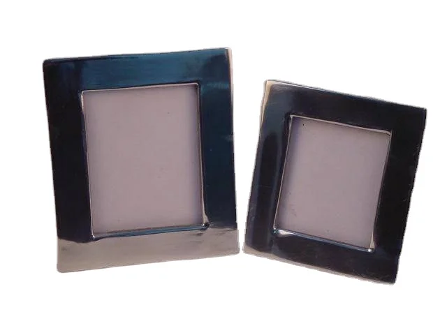 Hot Selling Aluminium Photo Frame in Mirror Polish With Terracotta Finish Zig Zag Design Table Top Photo Frame Metal Photo Frame