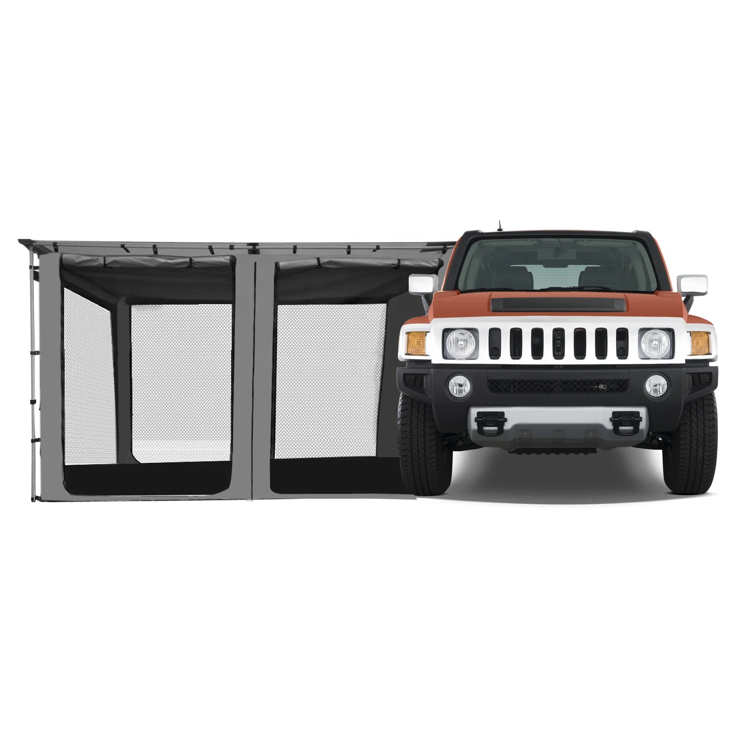 2022 best deluxe canopy changing room grey car awning tent room mesh wall