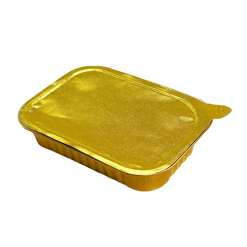 Low Moq Gold Rectangular Aluminum Foil More 20 Sizes Smoothwall  Gold Foil Container Aluminum Food Tray