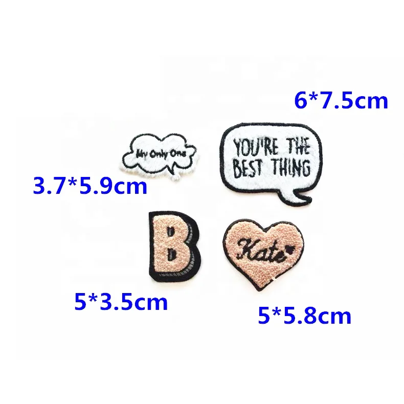 Quality Goods Fashion Letter Chenille 3d Patches Tracksuit Sets Mens Embroidery Patch For