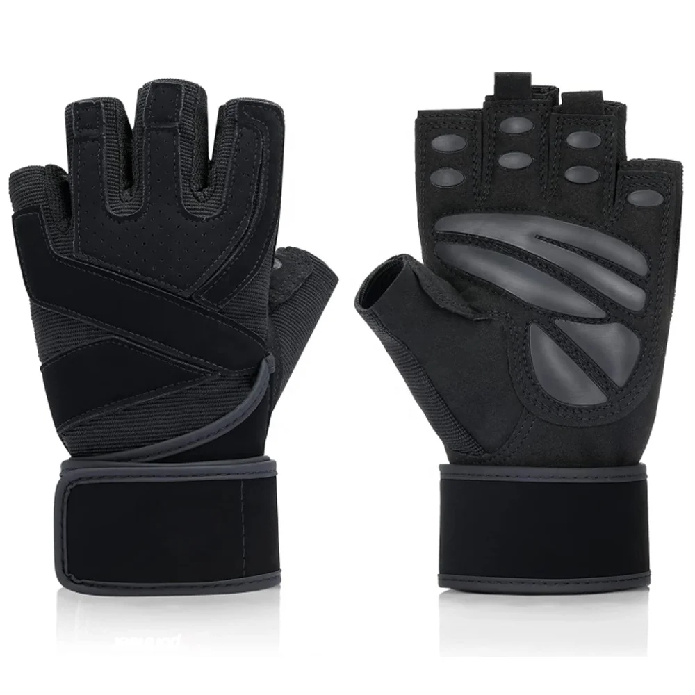Sport Weight Lifting Gym Fitness Padded Weight Lifting Gloves Gym Gloves Workout Gloves with Wrist Wraps