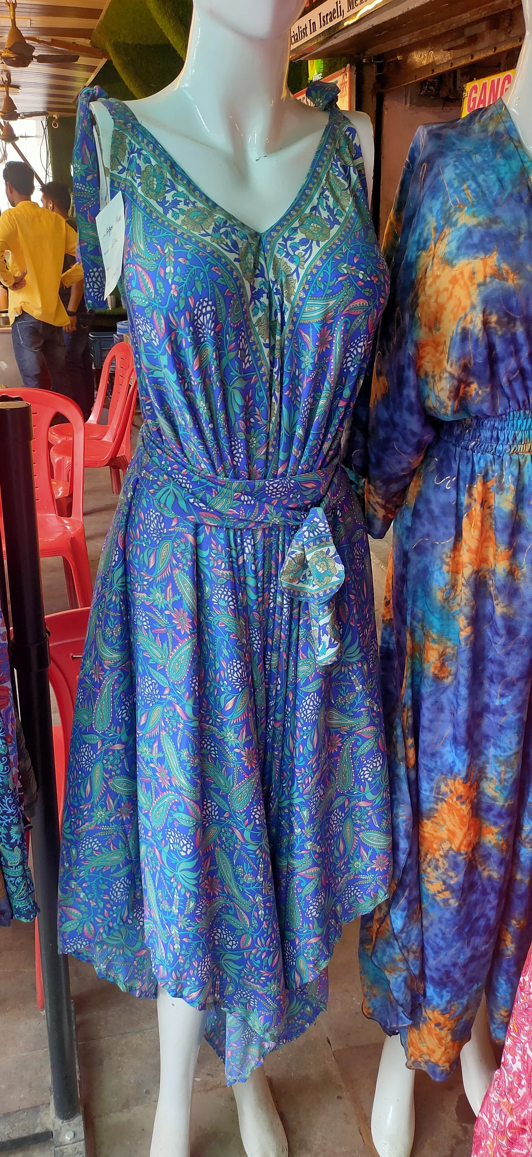Bohemian silk dress Silk Saree 100% Best Quality Boho Women Fashion Beach Wear Casual Dress