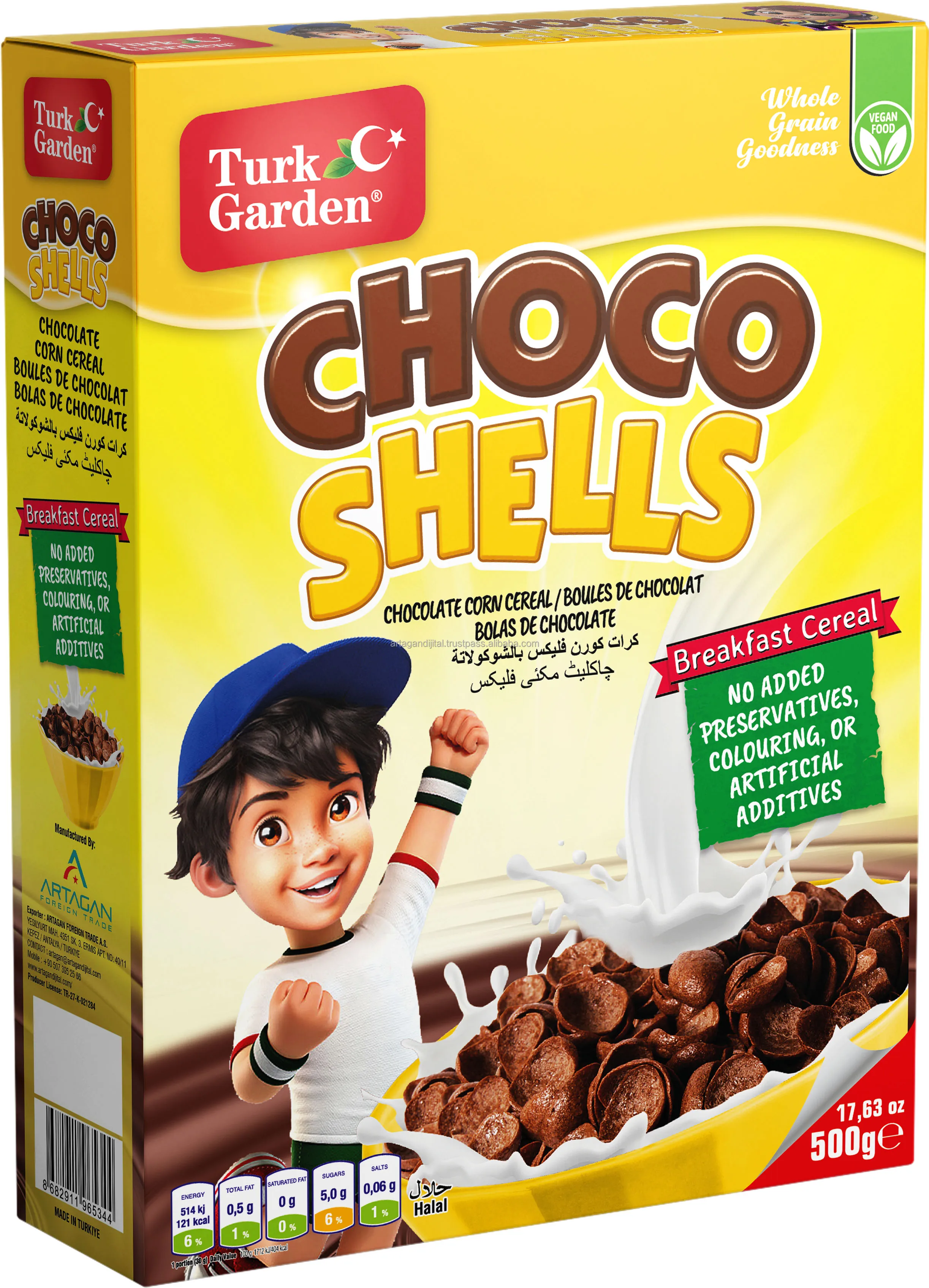 High Quality Breakfast Cereals Choco Shells