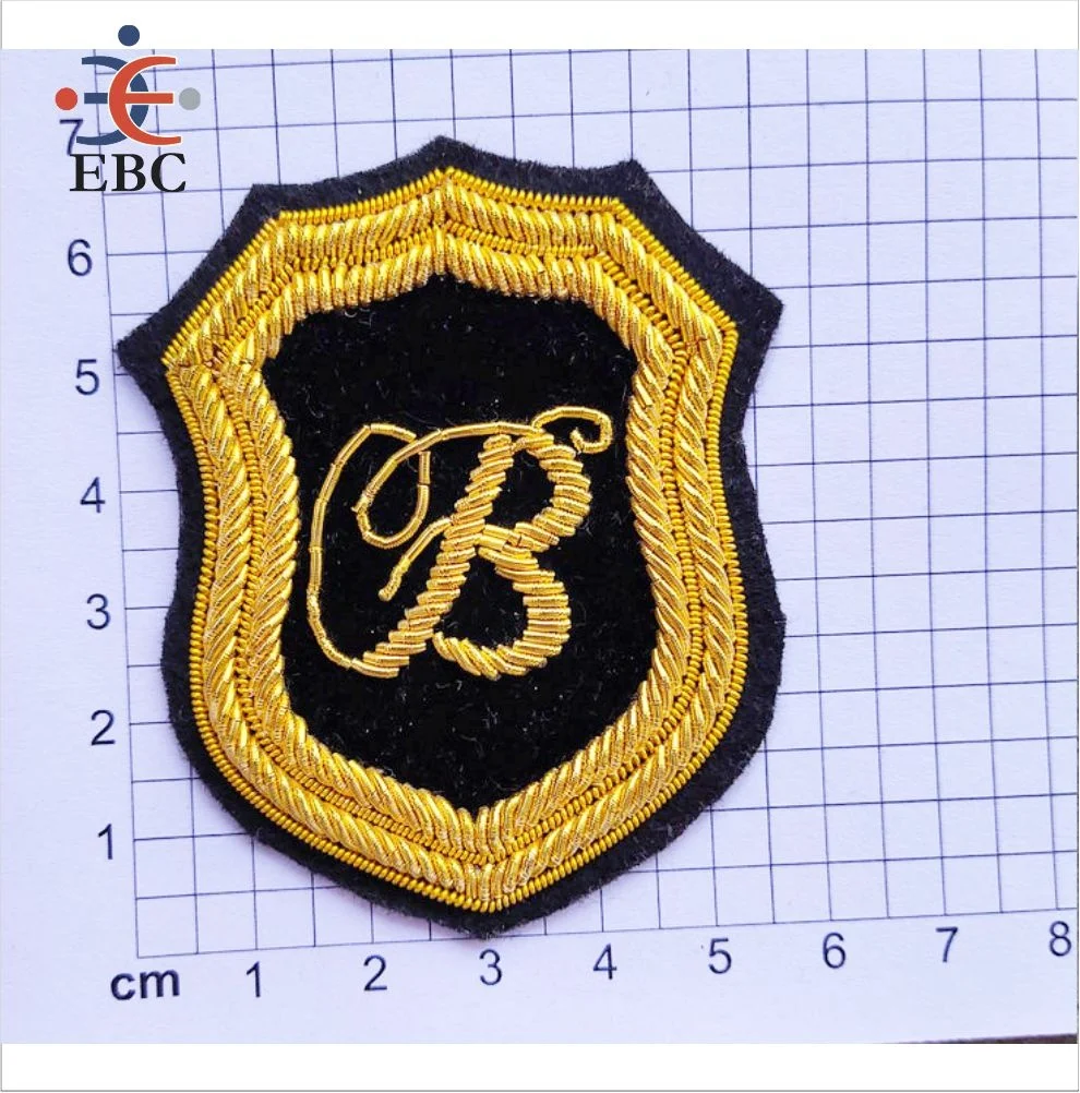 Define Your Looks And Sentiment With Fashion bullion patch Custom Handmade Embroidered Badges of name letters