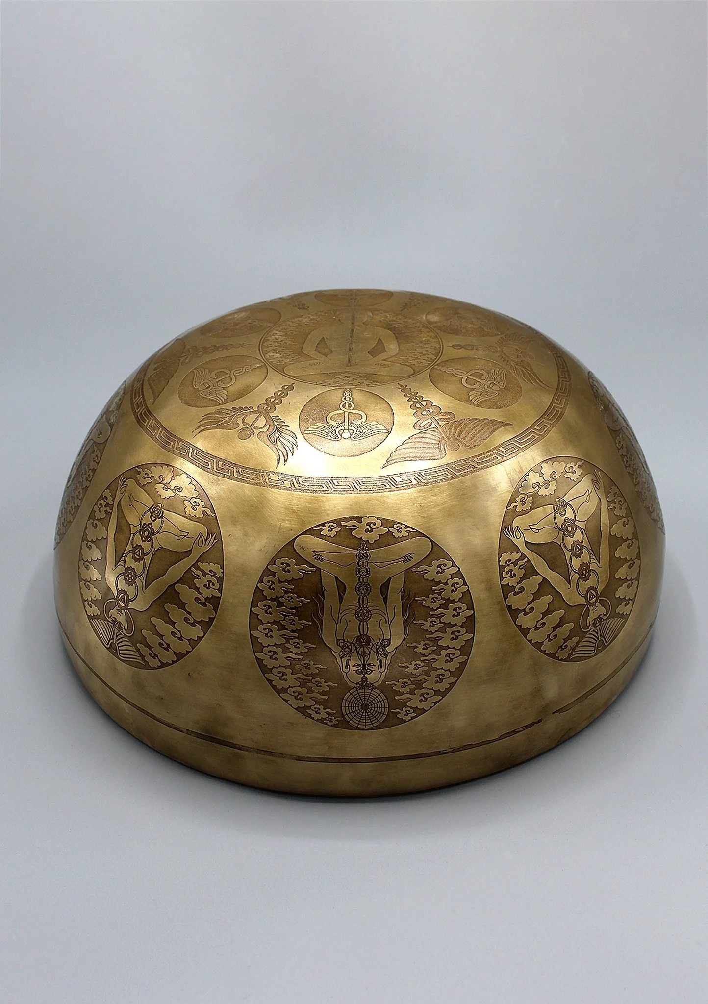 Seven Chakra Hand Carved Singing Bowl Healing Spiritual Instrumental Relaxing Sound Singing Bowl For Home Decoration