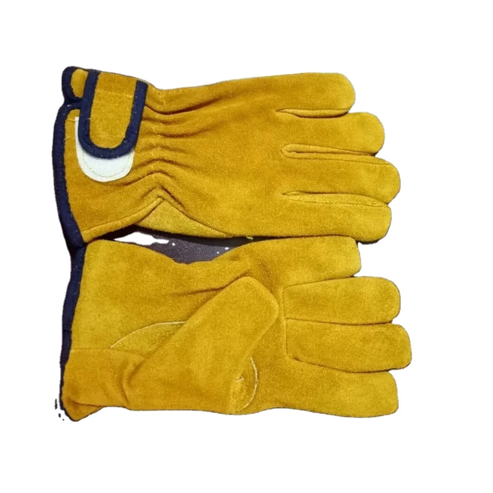 High Quality Working Gloves Industrial Hand Leather Safety Puncture Welding Driving Machine Repairing Gloves From Bangladesh