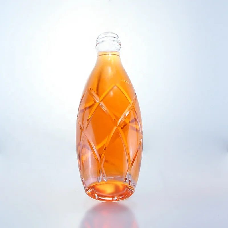 best selling rhombus design 500ml 100ml  super flint   glass  bottle spirit  liquor  vodka whisky gin with cap