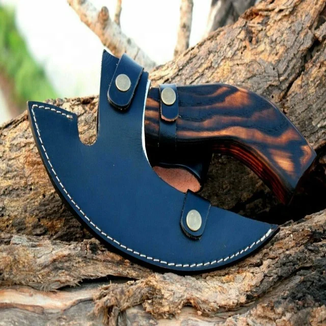 Custom Handmade stainless steel head Pizza cutting functional professional chef kitchen use BBQ axe