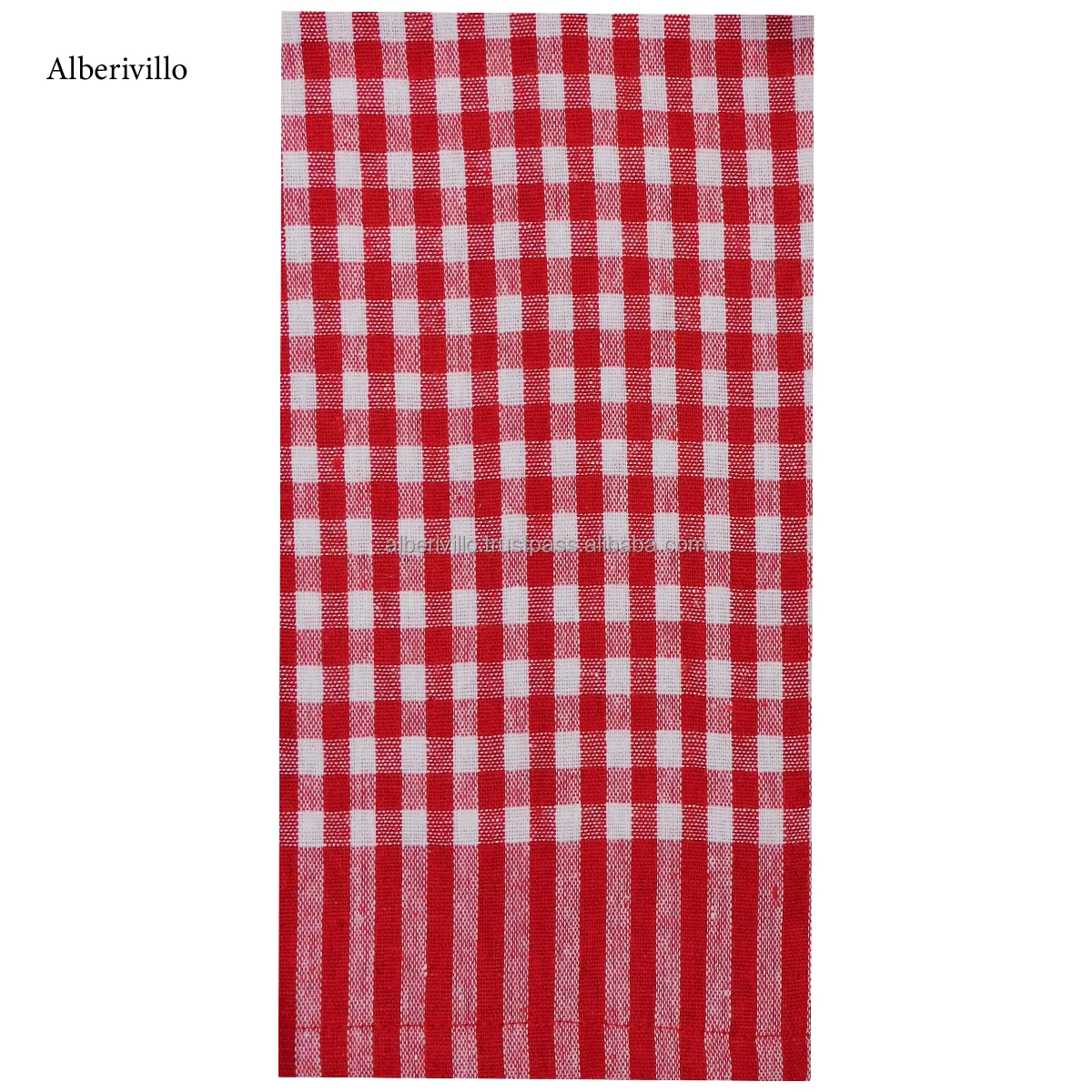 Absorbent Fabric Cotton Cleaning Towels for Kitchen Quick Dry Plaid Cotton Golf Kitchen Tea Towel Red and White Dish Towel