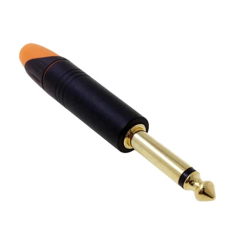 Professional audio connector 6.35mm mono plug male