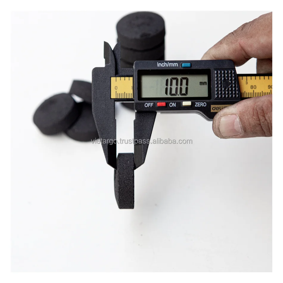 Round Shisha Charcoal Coconut Shell Charcoal Black Charcoal Hookah Briquette Custom Designs Grill & Heating Coal Made in Vietnam