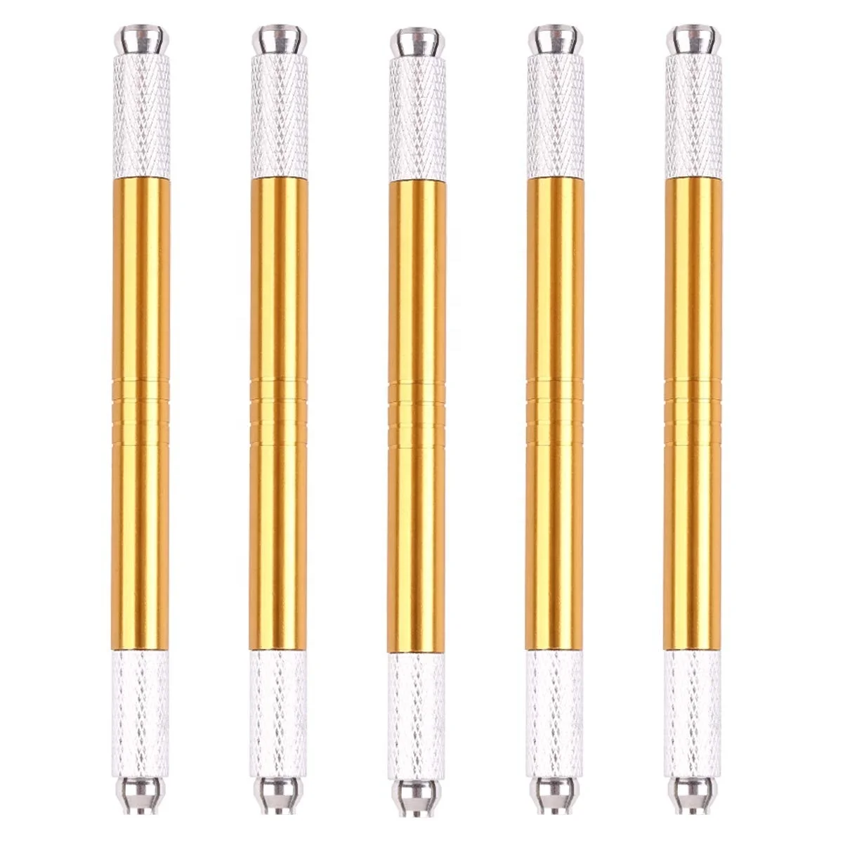 Double Head Manual Tattoo Eyebrow Pens For Permanent Makeup Supplies Durable Aluminum Pen