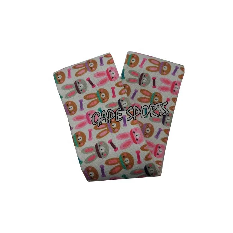 New Arrival Custom Fabric Resistance Bands Custom Logo Fitness Booty Bands For Fitness Exercise of Legs & Butts With Rubber Logo