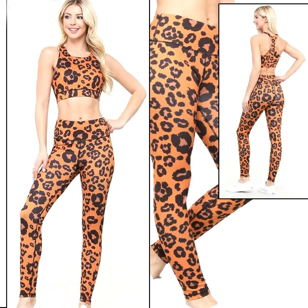 Summer New women Fitness Sports sexy Bra and Pants two piece sets Sportswear Leggings seamless Yoga Set Sublimated Yoga Set