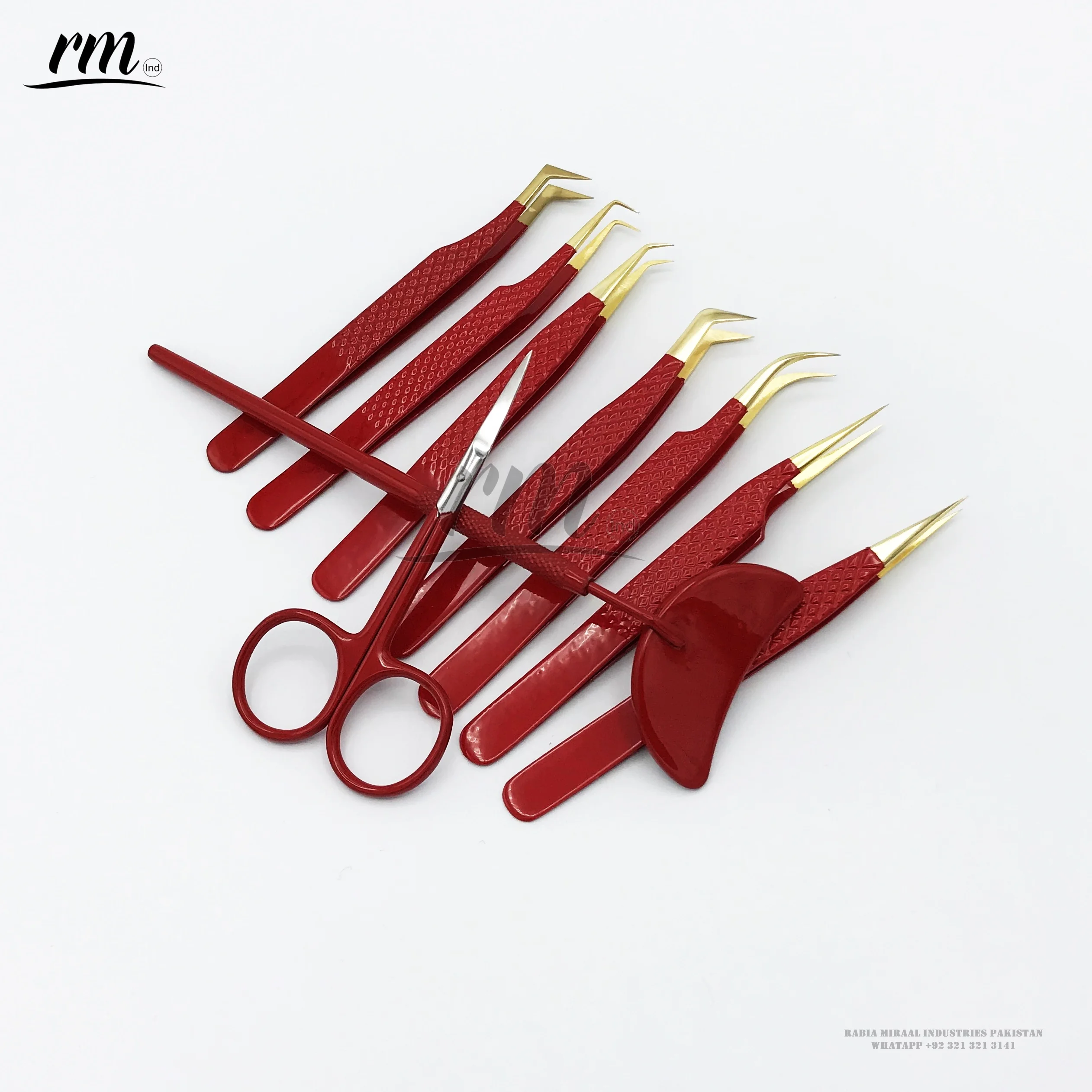 Набор пинцетов из нержавеющей стали для наращивания