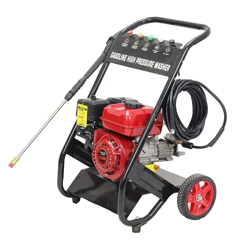 Motor tricycle mobile gasoline car washer cold water complete tools petrol car washer concave convex gasoline 45KGcar washer